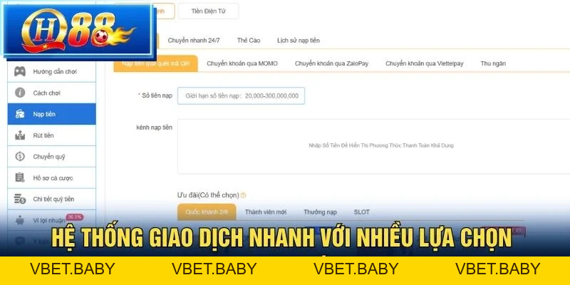 Nạp tiền QH88 – Hướng dẫn chi tiết phương thức thanh toán 2026 - Vbet
